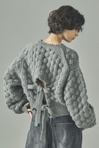 【カレンソロジー/Curensology】のポコポコバックリボンニットプルオーバー グレー|ID: prp329100004658515 ipo3291000000035863185