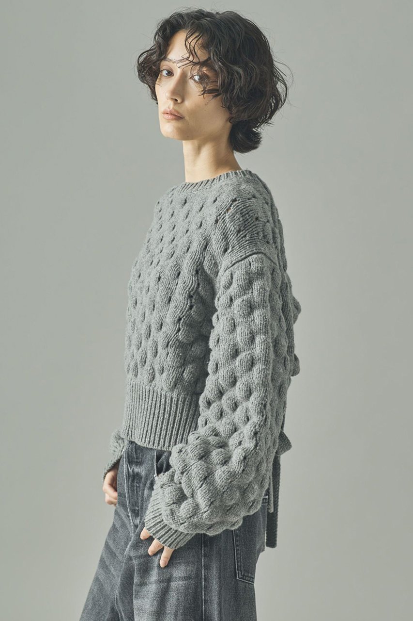 【カレンソロジー/Curensology】のポコポコバックリボンニットプルオーバー 人気、トレンドファッション・服の通販 founy(ファニー) 　ファッション　Fashion　レディースファッション　Fashion for Women　トップス・カットソー　Cut & Sew Tops　ニット　Knit Tops & Sweaters　カジュアルプルオーバー・ニットトップス　Pullovers & Knit Tops / Casual Pullovers　おすすめ　Recommended / Our Picks　インナー　Innerwear　カットソー　Cut and Sewn Top　リボン　Ribbon, Bow　other-3|ID: prp329100004658515 ipo3291000000035863187