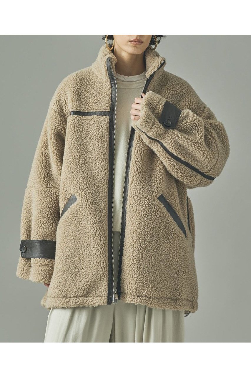 【カレンソロジー/Curensology】のボアブルゾン インテリア・キッズ・メンズ・レディースファッション・服の通販 founy(ファニー) 　ファッション　Fashion　レディースファッション　Fashion for Women　アウター　Coat / Outerwear Collection　レディースジャケット・軽アウター　Jackets　ブルゾンジャケット・スポーティアウター　Blouson Jackets　おすすめ　Recommended / Our Picks　インナー　Innerwear　ジャケット　Jacket, Outerwear　フェイクレザー　Faux Leather, PU Leather　ブルゾン　Blouson, Bomber Jacket　冬　Winter / This Winter　新作・新入荷　New Arrivals / New In　防寒　Cold Protection, Winter-Ready　ベージュ|ID: prp329100004658518 ipo3291000000033715621