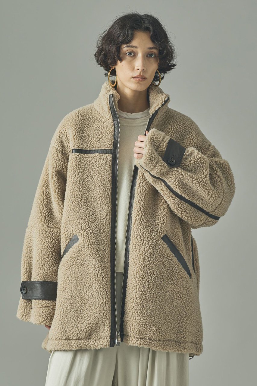 【カレンソロジー/Curensology】のボアブルゾン インテリア・キッズ・メンズ・レディースファッション・服の通販 founy(ファニー) 　ファッション　Fashion　レディースファッション　Fashion for Women　アウター　Coat / Outerwear Collection　レディースジャケット・軽アウター　Jackets　ブルゾンジャケット・スポーティアウター　Blouson Jackets　おすすめ　Recommended / Our Picks　インナー　Innerwear　ジャケット　Jacket, Outerwear　フェイクレザー　Faux Leather, PU Leather　ブルゾン　Blouson, Bomber Jacket　冬　Winter / This Winter　防寒　Cold Protection, Winter-Ready　ベージュ|ID: prp329100004658518 ipo3291000000036085017