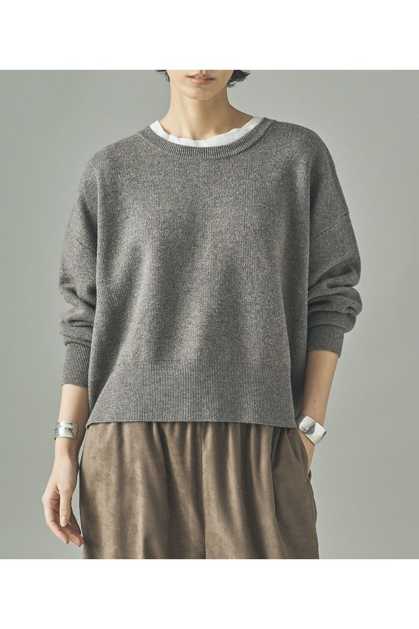 【カレンソロジー/Curensology】のウールカシミヤ2WAYプルオーバー インテリア・キッズ・メンズ・レディースファッション・服の通販 founy(ファニー) 　ファッション　Fashion　レディースファッション　Fashion for Women　トップス・カットソー　Cut & Sew Tops　ニット　Knit Tops & Sweaters　カジュアルプルオーバー・ニットトップス　Pullovers & Knit Tops / Casual Pullovers　おすすめ　Recommended / Our Picks　なめらか　Smooth, Silky Texture　ショート　Short, Short Length　ストール　Stole, Wrap　セットアップ　Set-Up, Coordinated Outfit　トレンド　Trend, Trending Now　ワイド　Wide, Wide Fit　新作・新入荷　New Arrivals / New In　グレー|ID: prp329100004658519 ipo3291000000033715632