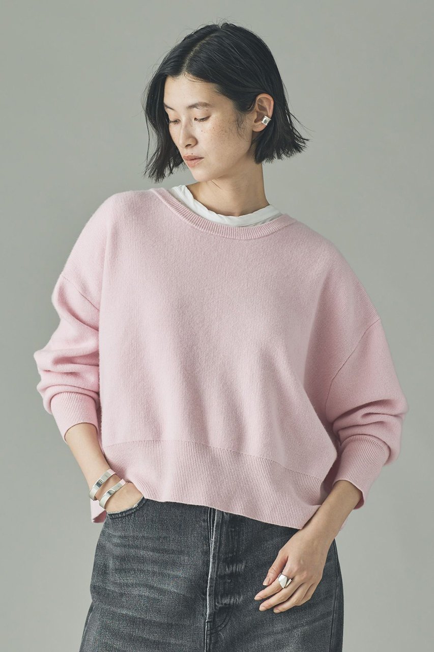 【カレンソロジー/Curensology】のウールカシミヤ2WAYプルオーバー インテリア・キッズ・メンズ・レディースファッション・服の通販 founy(ファニー) 　ファッション　Fashion　レディースファッション　Fashion for Women　トップス・カットソー　Cut & Sew Tops　ニット　Knit Tops & Sweaters　カジュアルプルオーバー・ニットトップス　Pullovers & Knit Tops / Casual Pullovers　おすすめ　Recommended / Our Picks　なめらか　Smooth, Silky Texture　ショート　Short, Short Length　ストール　Stole, Wrap　セットアップ　Set-Up, Coordinated Outfit　トレンド　Trend, Trending Now　ワイド　Wide, Wide Fit　再入荷　Restock / Back in Stock　ライトピンク|ID: prp329100004658519 ipo3291000000034397899