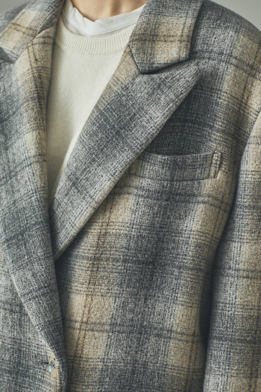 【カレンソロジー/Curensology】のチェックチェスターロングコート 人気、トレンドファッション・服の通販 founy(ファニー) 　ファッション　Fashion　レディースファッション　Fashion for Women　アウター　Coat / Outerwear Collection　コート・ロングコート・ピーコート　Long Coats, Peacoats & More　なめらか　Smooth, Silky Texture　イタリア　Italy　ダブル　Double, Double-Breasted　チェック　Check, Plaid, Tartan　ロング　Long, Long-Length　新作・新入荷　New Arrivals / New In　other-8|ID: prp329100004658520 ipo3291000000033715649