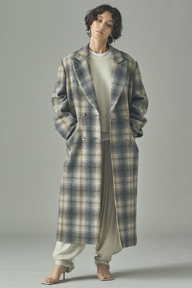 【カレンソロジー/Curensology】 チェックチェスターロングコート人気、トレンドファッション・服の通販 founy(ファニー) ファッション Fashion レディースファッション Fashion for Women アウター Coat / Outerwear Collection コート・ロングコート・ピーコート Long Coats, Peacoats & More なめらか Smooth, Silky Texture イタリア Italy ダブル Double, Double-Breasted チェック Check, Plaid, Tartan ロング Long, Long-Length |ID:prp329100004658520