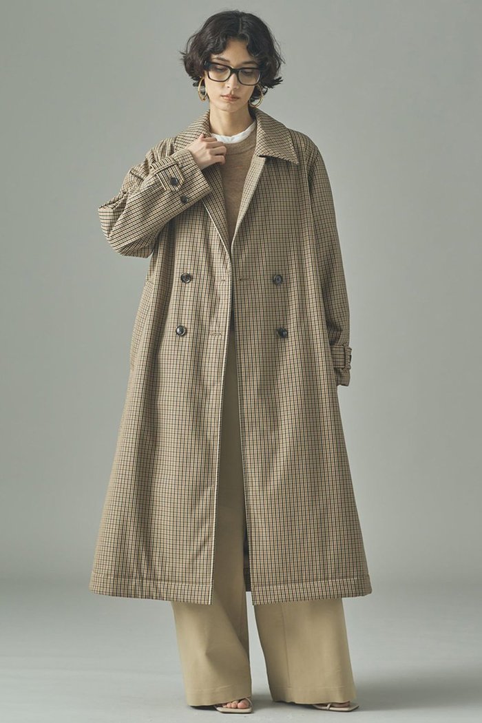 【カレンソロジー/Curensology】のガンクラブチェックコート インテリア・キッズ・メンズ・レディースファッション・服の通販 founy(ファニー) https://founy.com/ ファッション Fashion レディースファッション Fashion for Women アウター Coat / Outerwear Collection コート・ロングコート・ピーコート Long Coats, Peacoats & More スウェット / スエット Sweatshirt, Sweatwear スタンド Stand Collar, Upright Stand チェック Check, Plaid, Tartan トレンチ Trench, Trench Coat モダン Modern, Contemporary ロング Long, Long-Length エレガント 上品 Elegant 日本製 Made In Japan 軽量 Lightweight, Ultra Light |ID: prp329100004658521 ipo3291000000036085025