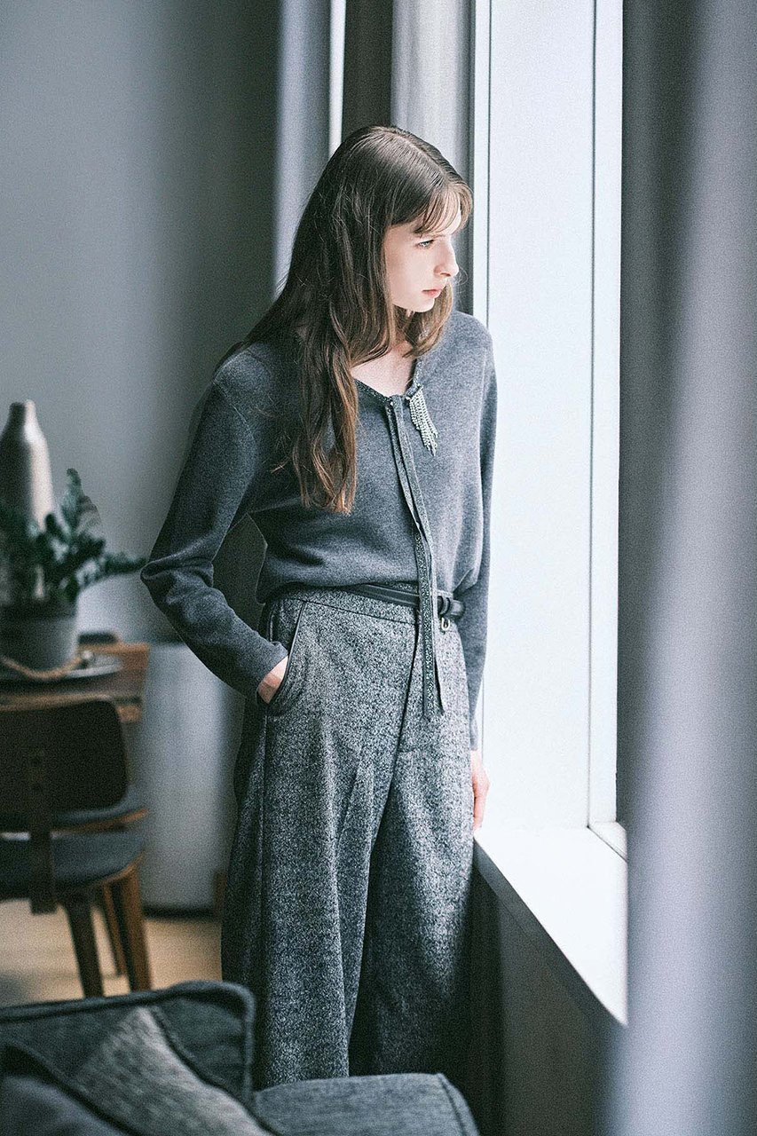 【アナイ/ANAYI】のウールシルクツイードワイドパンツ 人気、トレンドファッション・服の通販 founy(ファニー) 　ファッション　Fashion　レディースファッション　Fashion for Women　パンツ　Pants & Trousers　ウォーム　Warm Fabric　シルク　Silk, 100% Silk　ストレッチ　Stretch, Stretchy Fabric　センター　Center, Center Line　ツイード　Twill, Twill Weave　ネップ　Nepp, Slub Yarn　バランス　Balance, Style Balance　パイピング　Piping, Trim Design　ベーシック　Basic, Essential　ポケット　Pocket, Pocket Detail　ループ　Loop, Loop Knit　ワイド　Wide, Wide Fit　新作・新入荷　New Arrivals / New In　秋　Autumn　A/W・秋冬　Autumn/Winter　other-6|ID: prp329100004658524 ipo3291000000033715685