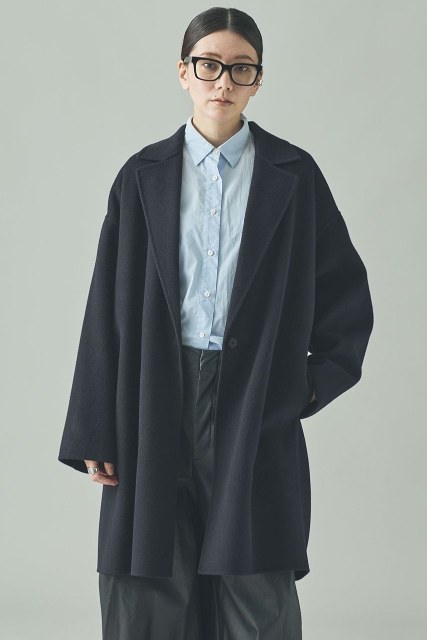 【カレンソロジー/Curensology】の〈C.S.G〉ウールカシミヤビーバーコート インテリア・キッズ・メンズ・レディースファッション・服の通販 founy(ファニー) ファッション Fashion レディースファッション Fashion for Women アウター Coat / Outerwear Collection コート・ロングコート・ピーコート Long Coats, Peacoats & More なめらか Smooth, Silky Texture トレンド Trend, Trending Now ロング Long, Long-Length 定番 Standard, Basic Item ネイビー|ID: prp329100004658526 ipo3291000000035492713