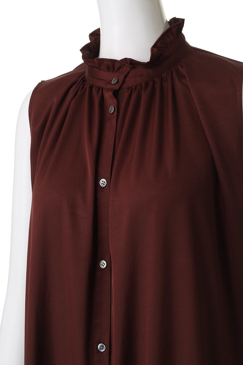 【スリー ドッツ/three dots】のシルキーツイル ギャザードレス 人気、トレンドファッション・服の通販 founy(ファニー) 　ファッション　Fashion　レディースファッション　Fashion for Women　ワンピース　Dresses　フォーマル・パーティードレス・結婚式用ドレス　Elegant & Casual Dresses　チュニック　Tunic Tops & Dresses　ギャザー　Gathered, Ruffled　シンプル　Simple, Minimal　ストレート　Straight, Straight Cut　チュニック　Tunic, Long Top　ドレス　Dress, One-Piece　フリル　Frill, Ruffle　リュクス　Luxury, Elegant, High-End, Chic　ロング　Long, Long-Length　エレガント 上品　Elegant　other-5|ID: prp329100004658529 ipo3291000000036085055