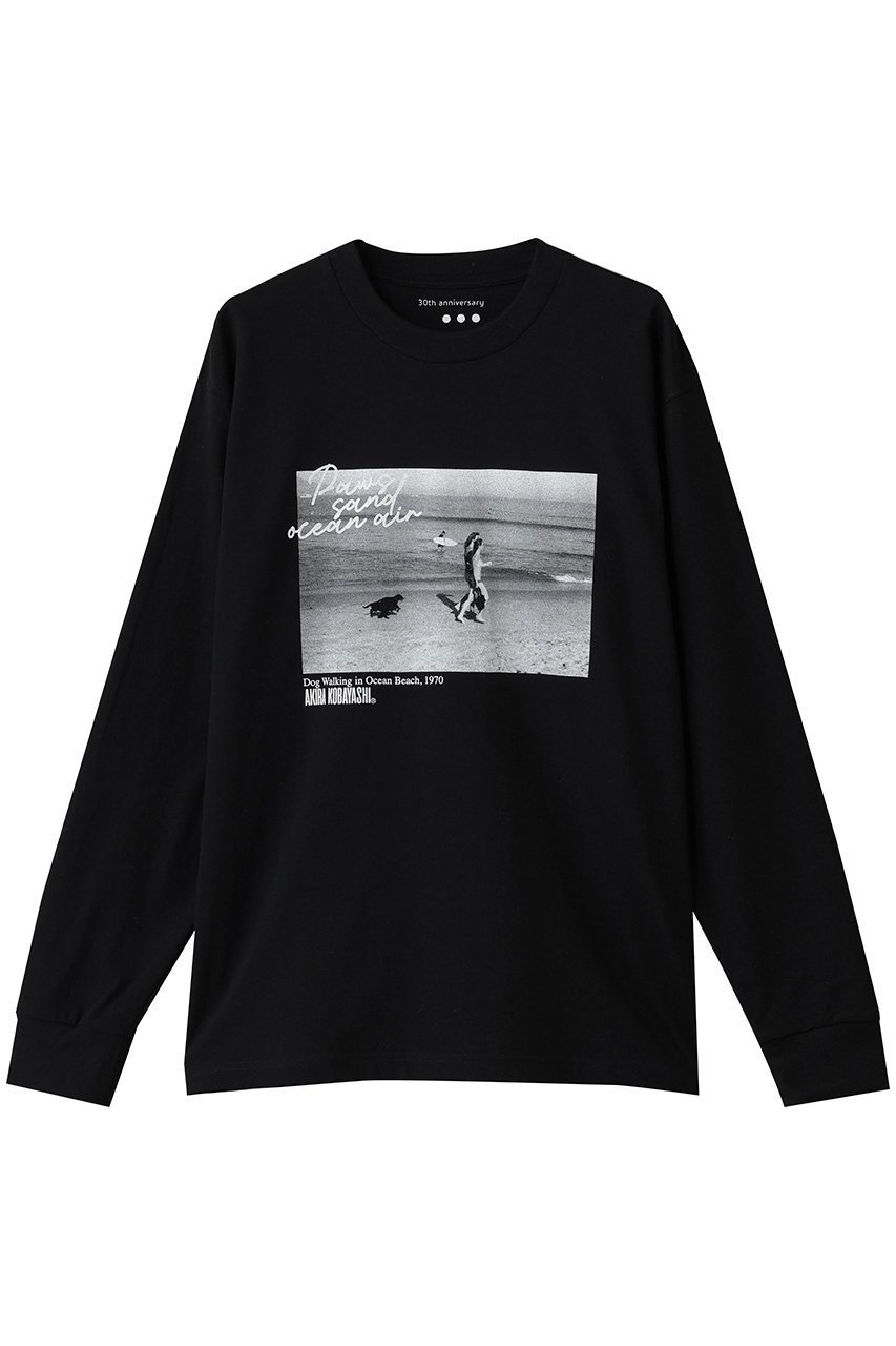 【スリー ドッツ/three dots】の【UNISEX】 アニバーサリー ロングスリーブT インテリア・キッズ・メンズ・レディースファッション・服の通販 founy(ファニー) 　ファッション　Fashion　レディースファッション　Fashion for Women　トップス・カットソー　Cut & Sew Tops　シャツ・ブラウス・オフィスカジュアル　Elegant Blouses & Button-Ups　ロングTシャツ・Tシャツ　Longline T-Shirts & Tees　カットソー・ベーシックTシャツ　Cut-and-Sewn Tops / Stretch Tees & Basics　ユニセックス　Unisex, Genderless　スリーブ　Sleeve, Long Sleeve / Short Sleeve　フロント　Front, Front Design　プリント　Print, Printed Pattern　ベーシック　Basic, Essential　モノトーン　Monotone, Black and White　ロング　Long, Long-Length　ヴィンテージ　Vintage Style　新作・新入荷　New Arrivals / New In　B.DOG WALKING|ID: prp329100004658531 ipo3291000000033715744