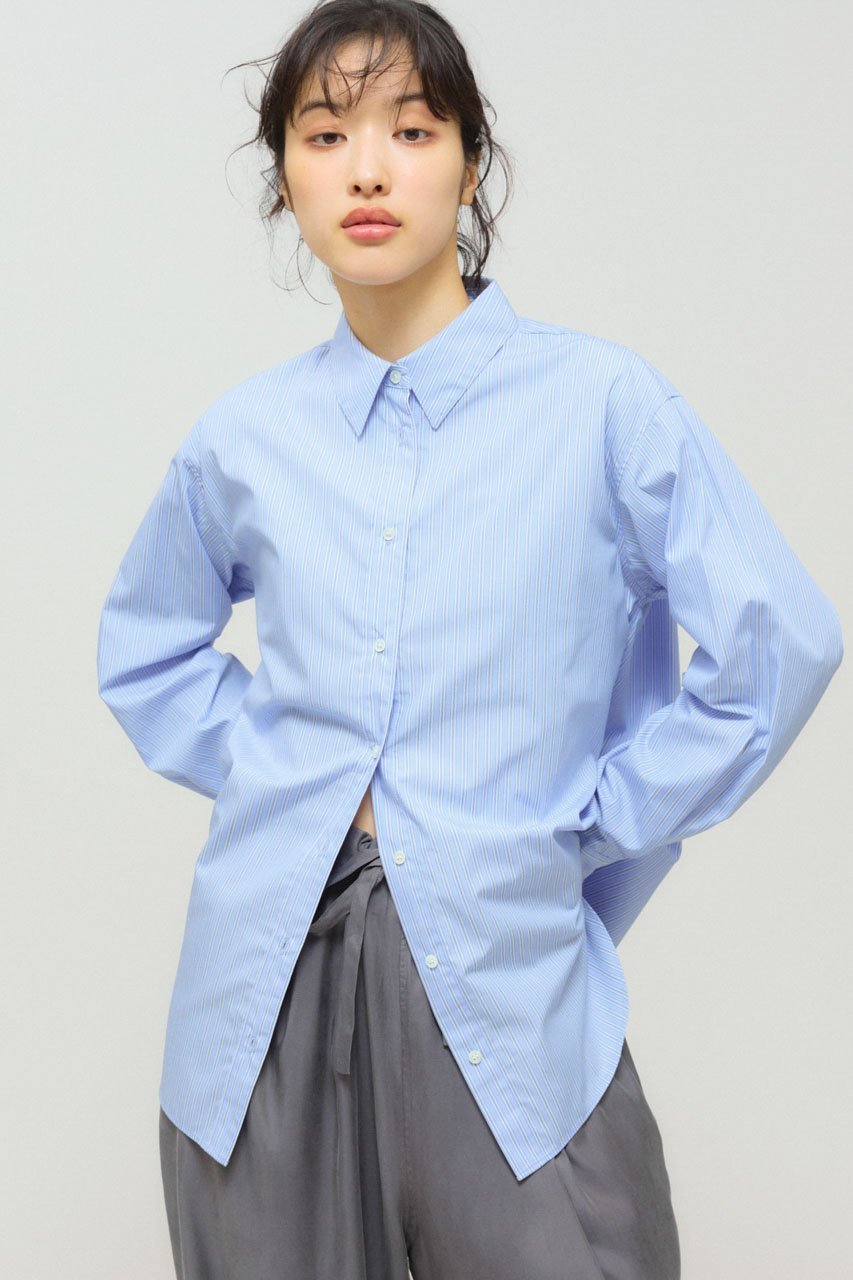 【ミディウミソリッド/MIDIUMISOLID】のベーシックシャツ 人気、トレンドファッション・服の通販 founy(ファニー) 　ファッション　Fashion　レディースファッション　Fashion for Women　トップス・カットソー　Cut & Sew Tops　シャツ・ブラウス・オフィスカジュアル　Elegant Blouses & Button-Ups　スリーブ　Sleeve, Long Sleeve / Short Sleeve　ベーシック　Basic, Essential　ロング　Long, Long-Length　エレガント 上品　Elegant　other-8|ID: prp329100004658533 ipo3291000000034091665