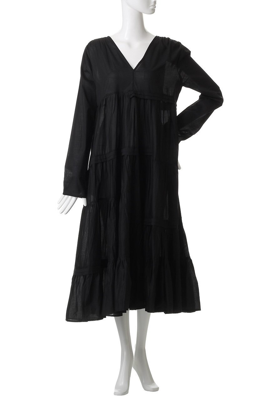 【マーレット/MERLETTE】の【日本限定】ACAPULCO アシンメトリープリーツ Vネックティアードドレス 人気、トレンドファッション・服の通販 founy(ファニー) 　ファッション　Fashion　レディースファッション　Fashion for Women　ワンピース　Dresses　フォーマル・パーティードレス・結婚式用ドレス　Elegant & Casual Dresses　チュニック　Tunic Tops & Dresses　アシンメトリー　Asymmetrical Style　チュニック　Tunic, Long Top　デコルテ　Décolleté, Neckline　ドレス　Dress, One-Piece　フリル　Frill, Ruffle　プリーツ　Pleats, Pleated　モダン　Modern, Contemporary　リゾート　Resort, Vacation Style　新作・新入荷　New Arrivals / New In　other-2|ID: prp329100004658534 ipo3291000000033715768