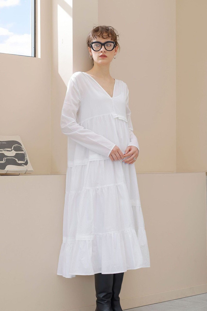 【マーレット/MERLETTE】の【日本限定】ACAPULCO アシンメトリープリーツ Vネックティアードドレス 人気、トレンドファッション・服の通販 founy(ファニー) 　ファッション　Fashion　レディースファッション　Fashion for Women　ワンピース　Dresses　フォーマル・パーティードレス・結婚式用ドレス　Elegant & Casual Dresses　チュニック　Tunic Tops & Dresses　アシンメトリー　Asymmetrical Style　チュニック　Tunic, Long Top　デコルテ　Décolleté, Neckline　ドレス　Dress, One-Piece　フリル　Frill, Ruffle　プリーツ　Pleats, Pleated　モダン　Modern, Contemporary　リゾート　Resort, Vacation Style　新作・新入荷　New Arrivals / New In　other-7|ID: prp329100004658534 ipo3291000000033715773