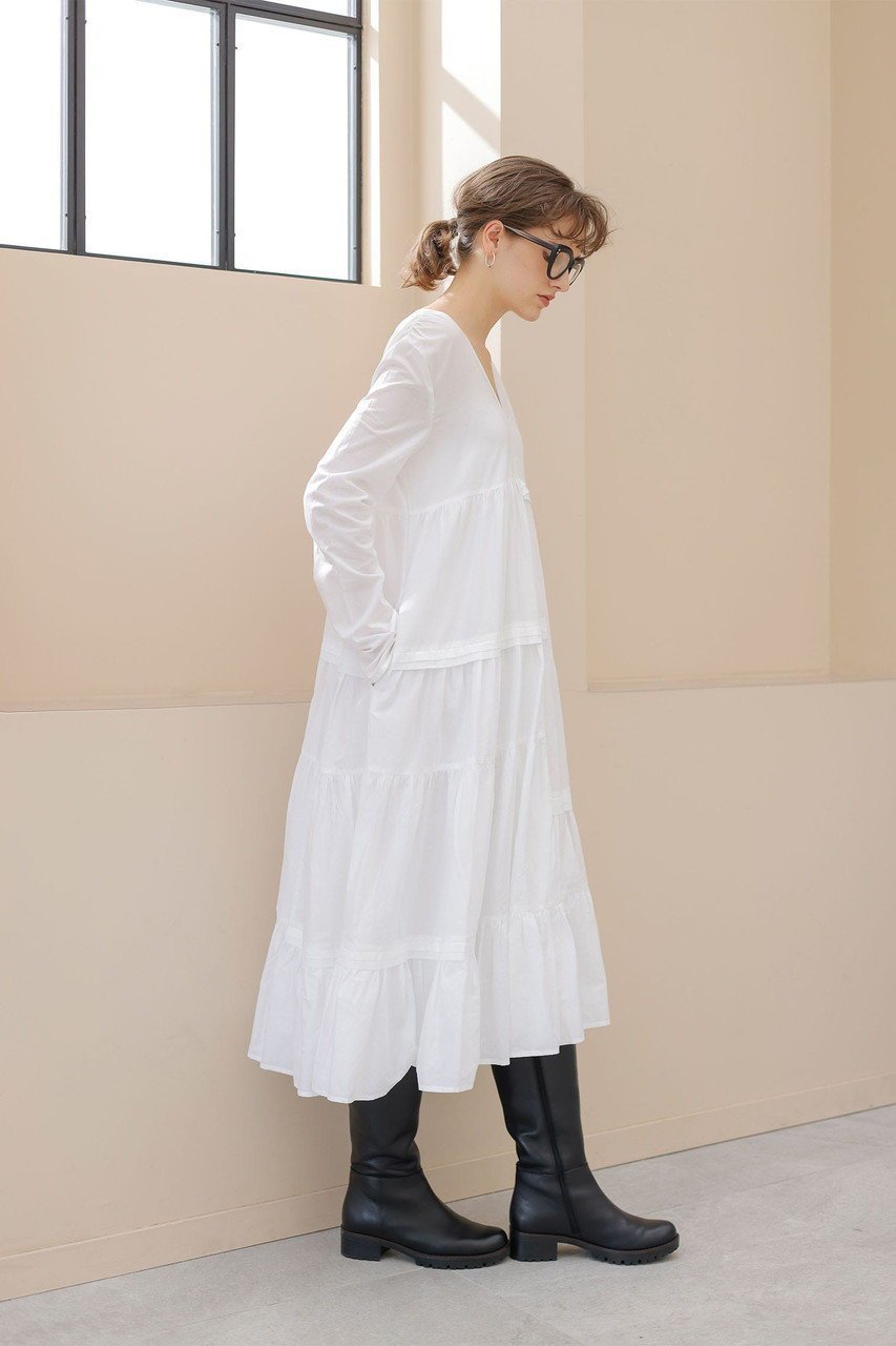 【マーレット/MERLETTE】の【日本限定】ACAPULCO アシンメトリープリーツ Vネックティアードドレス 人気、トレンドファッション・服の通販 founy(ファニー) 　ファッション　Fashion　レディースファッション　Fashion for Women　ワンピース　Dresses　フォーマル・パーティードレス・結婚式用ドレス　Elegant & Casual Dresses　チュニック　Tunic Tops & Dresses　アシンメトリー　Asymmetrical Style　チュニック　Tunic, Long Top　デコルテ　Décolleté, Neckline　ドレス　Dress, One-Piece　フリル　Frill, Ruffle　プリーツ　Pleats, Pleated　モダン　Modern, Contemporary　リゾート　Resort, Vacation Style　新作・新入荷　New Arrivals / New In　other-8|ID: prp329100004658534 ipo3291000000033715774