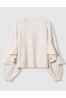 【アナイ/ANAYI】のカスケードスリーブ プルオーバー 人気、トレンドファッション・服の通販 founy(ファニー) ファッション Fashion レディースファッション Fashion for Women トップス・カットソー Cut & Sew Tops ニット Knit Tops & Sweaters カジュアルプルオーバー・ニットトップス Pullovers & Knit Tops / Casual Pullovers コンパクト Compact, Small Size スリーブ Sleeve, Long Sleeve / Short Sleeve ドロップ Drop Shoulder, Dropped Style バランス Balance, Style Balance フリル Frill, Ruffle ボトム Bottoms, Lower Wear ワイド Wide, Wide Fit エレガント 上品 Elegant 新作・新入荷 New Arrivals / New In |ID:prp329100004658538