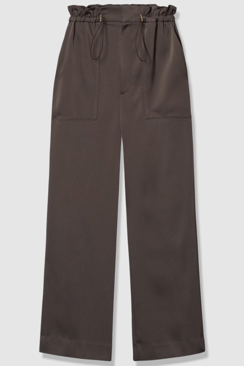 【アナイ/ANAYI】のストレッチサテンポケットパンツ インテリア・キッズ・メンズ・レディースファッション・服の通販 founy(ファニー) 　ファッション　Fashion　レディースファッション　Fashion for Women　パンツ　Pants & Trousers　おすすめ　Recommended / Our Picks　サテン　Satin, Glossy Fabric　ストレッチ　Stretch, Stretchy Fabric　セットアップ　Set-Up, Coordinated Outfit　ダブル　Double, Double-Breasted　ポケット　Pocket, Pocket Detail　ワイド　Wide, Wide Fit　エレガント 上品　Elegant　新作・新入荷　New Arrivals / New In　ブラウン|ID: prp329100004658539 ipo3291000000033715818