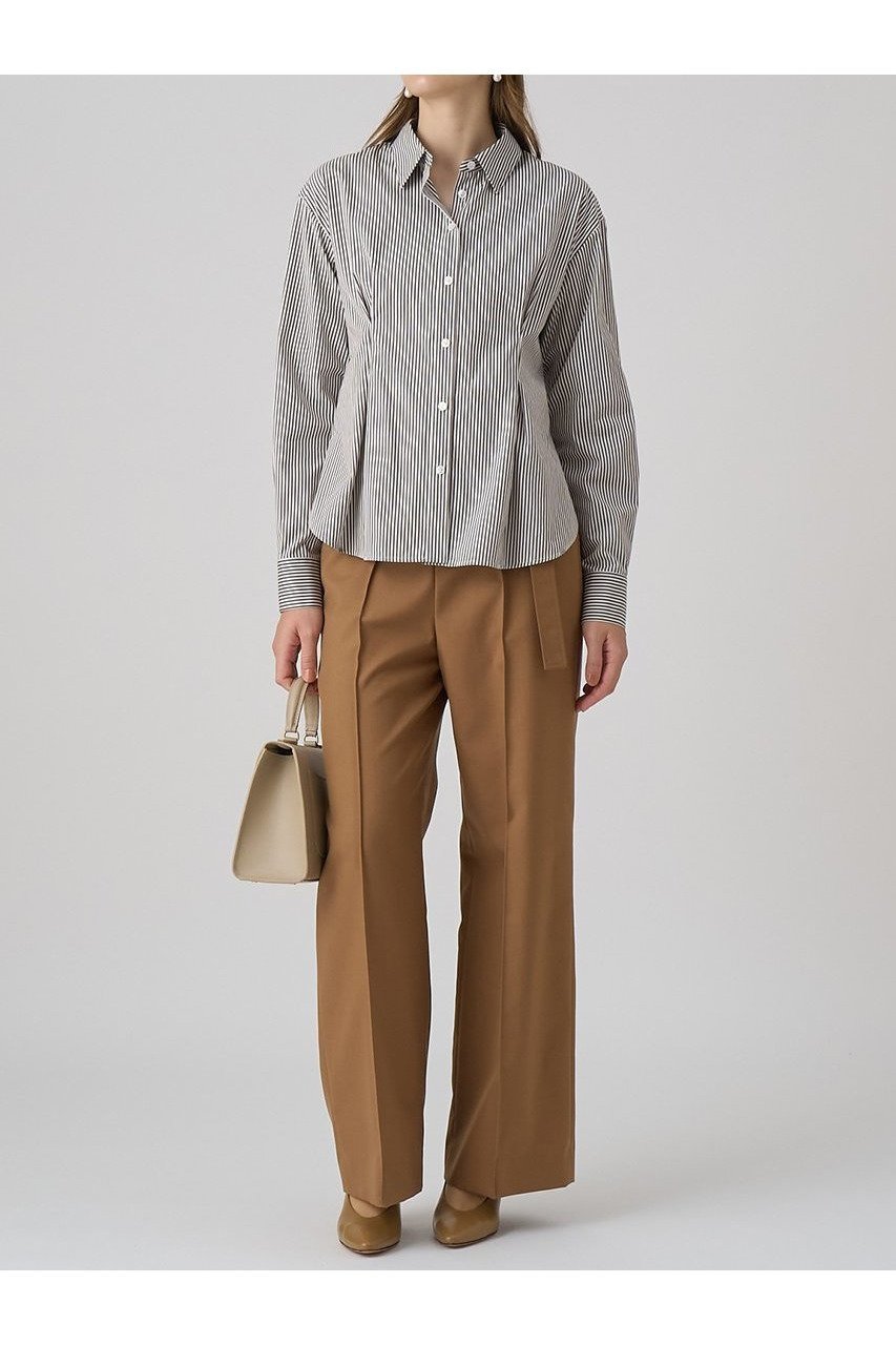 【アナイ/ANAYI】のタイプライターレースアップ ブラウス 人気、トレンドファッション・服の通販 founy(ファニー) 　ファッション　Fashion　レディースファッション　Fashion for Women　トップス・カットソー　Cut & Sew Tops　シャツ・ブラウス・オフィスカジュアル　Elegant Blouses & Button-Ups　おすすめ　Recommended / Our Picks　シェイプ　Shape, Slim Fit　ストライプ　Stripe, Striped Pattern　スリーブ　Sleeve, Long Sleeve / Short Sleeve　フロント　Front, Front Design　ペプラム　Peplum, Flared Hem　レース　Lace, Lace Fabric　ロング　Long, Long-Length　エレガント 上品　Elegant　新作・新入荷　New Arrivals / New In　other-3|ID: prp329100004658540 ipo3291000000033715830