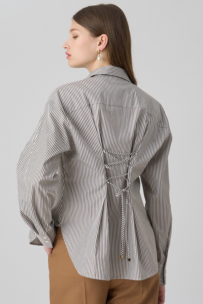 【アナイ/ANAYI】のタイプライターレースアップ ブラウス 人気、トレンドファッション・服の通販 founy(ファニー) ファッション Fashion レディースファッション Fashion for Women トップス・カットソー Cut & Sew Tops シャツ・ブラウス・オフィスカジュアル Elegant Blouses & Button-Ups おすすめ Recommended / Our Picks シェイプ Shape, Slim Fit ストライプ Stripe, Striped Pattern スリーブ Sleeve, Long Sleeve / Short Sleeve フロント Front, Front Design ペプラム Peplum, Flared Hem レース Lace, Lace Fabric ロング Long, Long-Length エレガント 上品 Elegant other-6|ID: prp329100004658540 ipo3291000000035702219