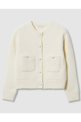 【アナイ/ANAYI】のウールブークレブルゾン カーディガン 人気、トレンドファッション・服の通販 founy(ファニー) ファッション Fashion レディースファッション Fashion for Women トップス・カットソー Cut & Sew Tops ニット Knit Tops & Sweaters カーディガン・羽織り Layered Style Cardigans おすすめ Recommended / Our Picks エレガント 上品 Elegant カーディガン Cardigan, Knitwear ショルダー Shoulder, Shoulder Strap ショート Short, Short Length ドロップ Drop Shoulder, Dropped Style ブルゾン Blouson, Bomber Jacket メタル Metal, Metal Parts 今秋 This Fall |ID:prp329100004658541