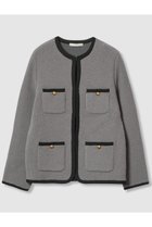 【アナイ/ANAYI】のウールブークレポケットロング カーディガン 人気、トレンドファッション・服の通販 founy(ファニー) ファッション Fashion レディースファッション Fashion for Women トップス・カットソー Cut & Sew Tops ニット Knit Tops & Sweaters カーディガン・羽織り Layered Style Cardigans カーディガン Cardigan, Knitwear ポケット Pocket, Pocket Detail メタル Metal, Metal Parts エレガント 上品 Elegant 今秋 This Fall 定番 Standard, Basic Item 新作・新入荷 New Arrivals / New In thumbnail グレー|ID: prp329100004658542 ipo3291000000033715845
