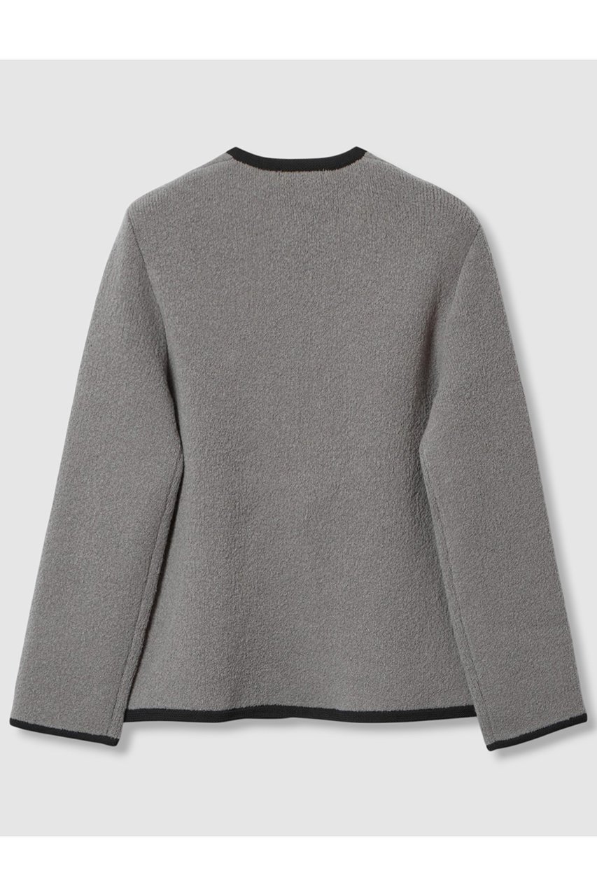 【アナイ/ANAYI】のウールブークレポケットロング カーディガン 人気、トレンドファッション・服の通販 founy(ファニー) 　ファッション　Fashion　レディースファッション　Fashion for Women　トップス・カットソー　Cut & Sew Tops　ニット　Knit Tops & Sweaters　カーディガン・羽織り　Layered Style Cardigans　カーディガン　Cardigan, Knitwear　ポケット　Pocket, Pocket Detail　メタル　Metal, Metal Parts　エレガント 上品　Elegant　今秋　This Fall　定番　Standard, Basic Item　other-2|ID: prp329100004658542 ipo3291000000036047987