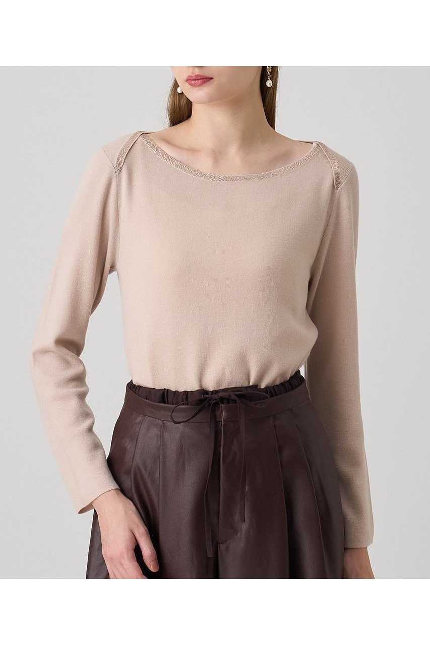 【アナイ/ANAYI】のステップビジューボートネック プルオーバー 人気、トレンドファッション・服の通販 founy(ファニー) 　ファッション　Fashion　レディースファッション　Fashion for Women　トップス・カットソー　Cut & Sew Tops　ニット　Knit Tops & Sweaters　カジュアルプルオーバー・ニットトップス　Pullovers & Knit Tops / Casual Pullovers　おすすめ　Recommended / Our Picks　インナー　Innerwear　ジャケット　Jacket, Outerwear　トレンド　Trend, Trending Now　ビジュー　Bijou, Jewel-like Accent　新作・新入荷　New Arrivals / New In　other-8|ID: prp329100004658543 ipo3291000000033715864