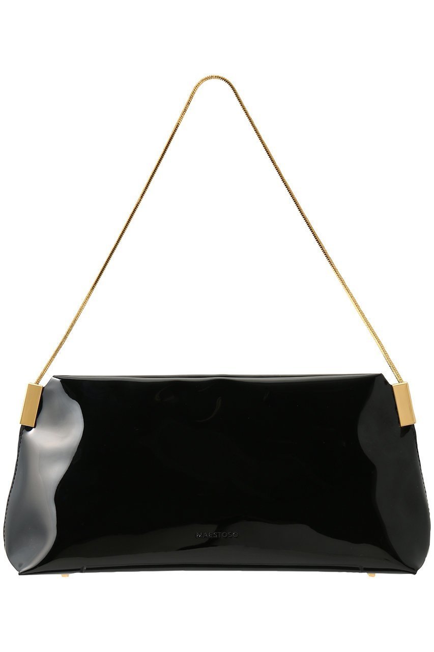 【オブリオ/AUBRIOT】の【MAESTOSO】 SHINY ショルダーバッグ インテリア・キッズ・メンズ・レディースファッション・服の通販 founy(ファニー) 　ファッション　Fashion　レディースファッション　Fashion for Women　バッグ　Bags　シンプル　Simple, Minimal　スクエア　Square, Square Shape　チェーン　Chain, Chain Strap　ポーチ　Pouch, Small Case　リュクス　Luxury, Elegant, High-End, Chic　ブラック|ID: prp329100004658544 ipo3291000000036885348