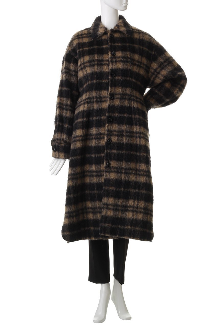 【オブリオ/AUBRIOT】のビッグチェックシャギーコート 人気、トレンドファッション・服の通販 founy(ファニー) 　ファッション　Fashion　レディースファッション　Fashion for Women　アウター　Coat / Outerwear Collection　コート・ロングコート・ピーコート　Long Coats, Peacoats & More　チェック　Check, Plaid, Tartan　ビッグ　Big, Oversized　ラグジュアリー　Luxury, Elegant　ロング　Long, Long-Length　新作・新入荷　New Arrivals / New In　A/W・秋冬　Autumn/Winter　other-2|ID: prp329100004658545 ipo3291000000033715876