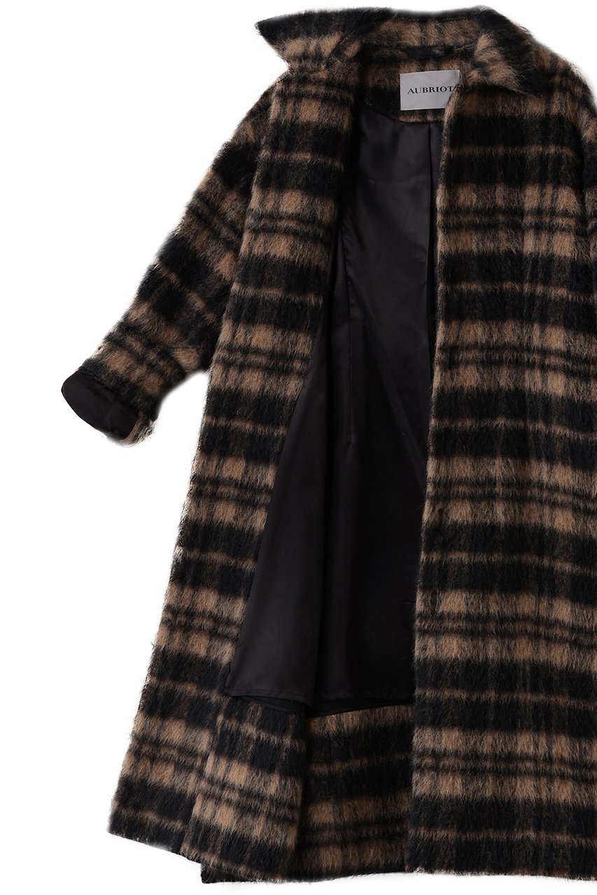 【オブリオ/AUBRIOT】のビッグチェックシャギーコート 人気、トレンドファッション・服の通販 founy(ファニー) 　ファッション　Fashion　レディースファッション　Fashion for Women　アウター　Coat / Outerwear Collection　コート・ロングコート・ピーコート　Long Coats, Peacoats & More　チェック　Check, Plaid, Tartan　ビッグ　Big, Oversized　ラグジュアリー　Luxury, Elegant　ロング　Long, Long-Length　再入荷　Restock / Back in Stock　A/W・秋冬　Autumn/Winter　other-6|ID: prp329100004658545 ipo3291000000036048013