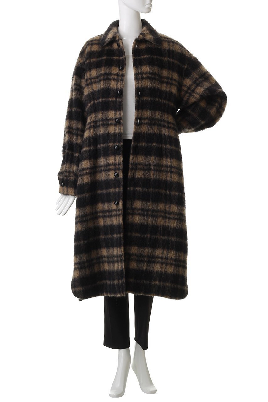 【オブリオ/AUBRIOT】のビッグチェックシャギーコート 人気、トレンドファッション・服の通販 founy(ファニー) 　ファッション　Fashion　レディースファッション　Fashion for Women　アウター　Coat / Outerwear Collection　コート・ロングコート・ピーコート　Long Coats, Peacoats & More　チェック　Check, Plaid, Tartan　ビッグ　Big, Oversized　ラグジュアリー　Luxury, Elegant　ロング　Long, Long-Length　再入荷　Restock / Back in Stock　A/W・秋冬　Autumn/Winter　other-7|ID: prp329100004658545 ipo3291000000036048016