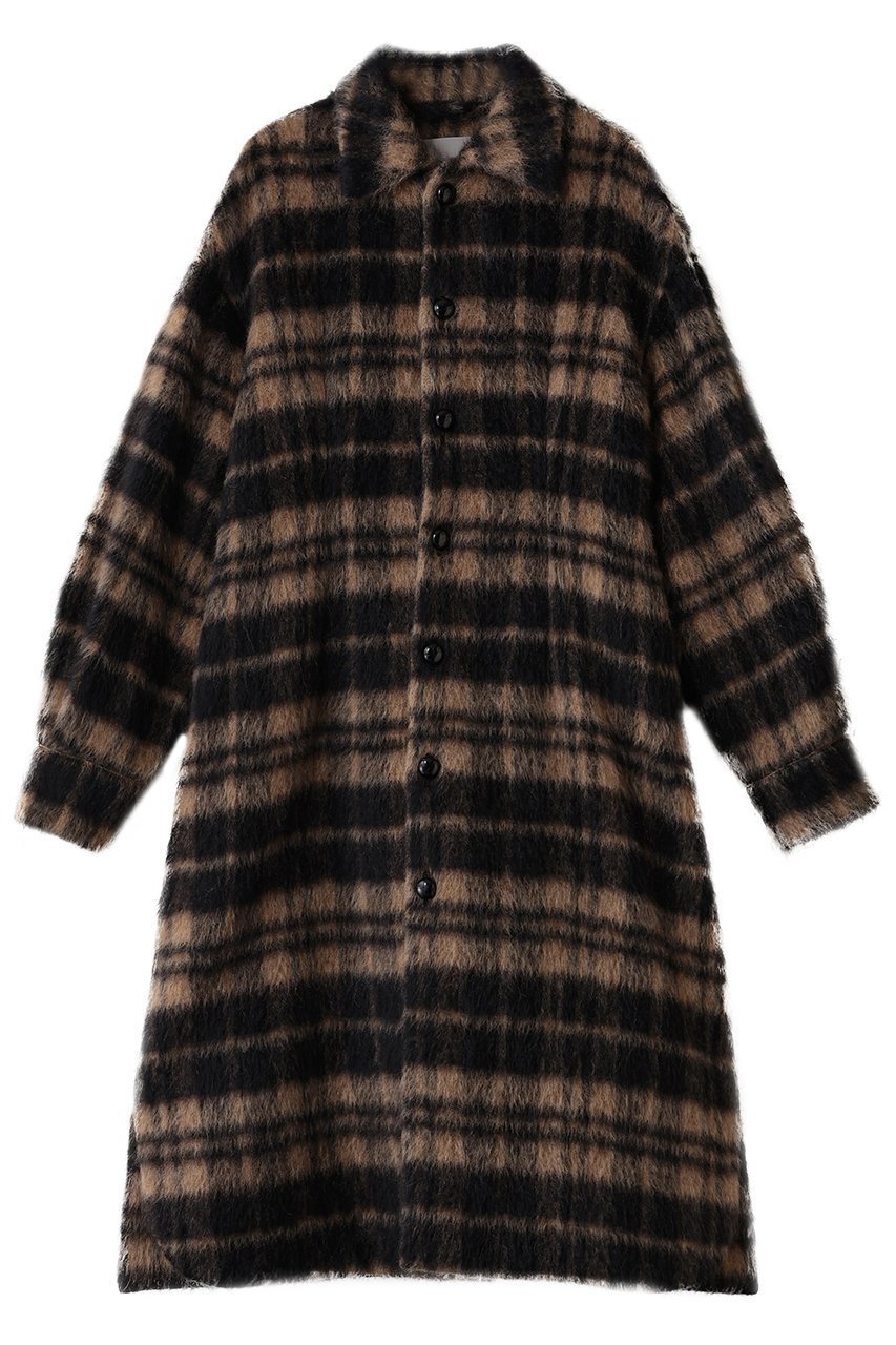 【オブリオ/AUBRIOT】のビッグチェックシャギーコート インテリア・キッズ・メンズ・レディースファッション・服の通販 founy(ファニー) 　ファッション　Fashion　レディースファッション　Fashion for Women　アウター　Coat / Outerwear Collection　コート・ロングコート・ピーコート　Long Coats, Peacoats & More　チェック　Check, Plaid, Tartan　ビッグ　Big, Oversized　ラグジュアリー　Luxury, Elegant　ロング　Long, Long-Length　A/W・秋冬　Autumn/Winter　モカブラウン|ID: prp329100004658545 ipo3291000000036923555