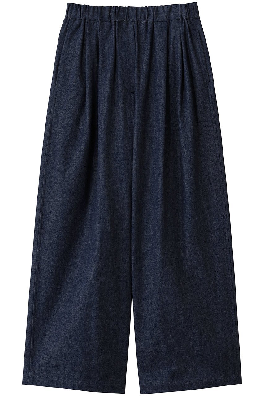 【エブール/ebure】の【9/5 0:00販売開始】【店舗限定】スラブデニム タックパンツ インテリア・キッズ・メンズ・レディースファッション・服の通販 founy(ファニー) 　ファッション　Fashion　レディースファッション　Fashion for Women　パンツ　Pants & Trousers　デニムパンツ・ジーンズ・美脚デニム　Denim Jeans & Pants　おすすめ　Recommended / Our Picks　ギャザー　Gathered, Ruffled　シンプル　Simple, Minimal　ジャケット　Jacket, Outerwear　デニム　Denim, Jeans Material　ワイド　Wide, Wide Fit　インディゴ|ID: prp329100004660064 ipo3291000000033724821