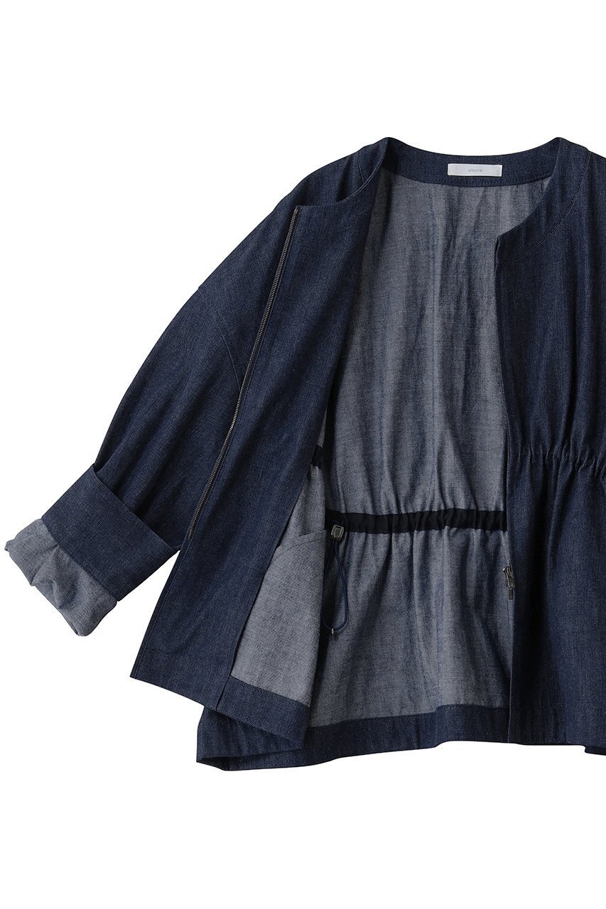 【エブール/ebure】の【店舗限定】スラブデニム ギャザージャケット 人気、トレンドファッション・服の通販 founy(ファニー) 　ファッション　Fashion　レディースファッション　Fashion for Women　アウター　Coat / Outerwear Collection　レディースジャケット・軽アウター　Jackets　ギャザー　Gathered, Ruffled　ショート　Short, Short Length　ジャケット　Jacket, Outerwear　デニム　Denim, Jeans Material　バランス　Balance, Style Balance　ボトム　Bottoms, Lower Wear　ワイド　Wide, Wide Fit　other-6|ID: prp329100004660066 ipo3291000000036134187
