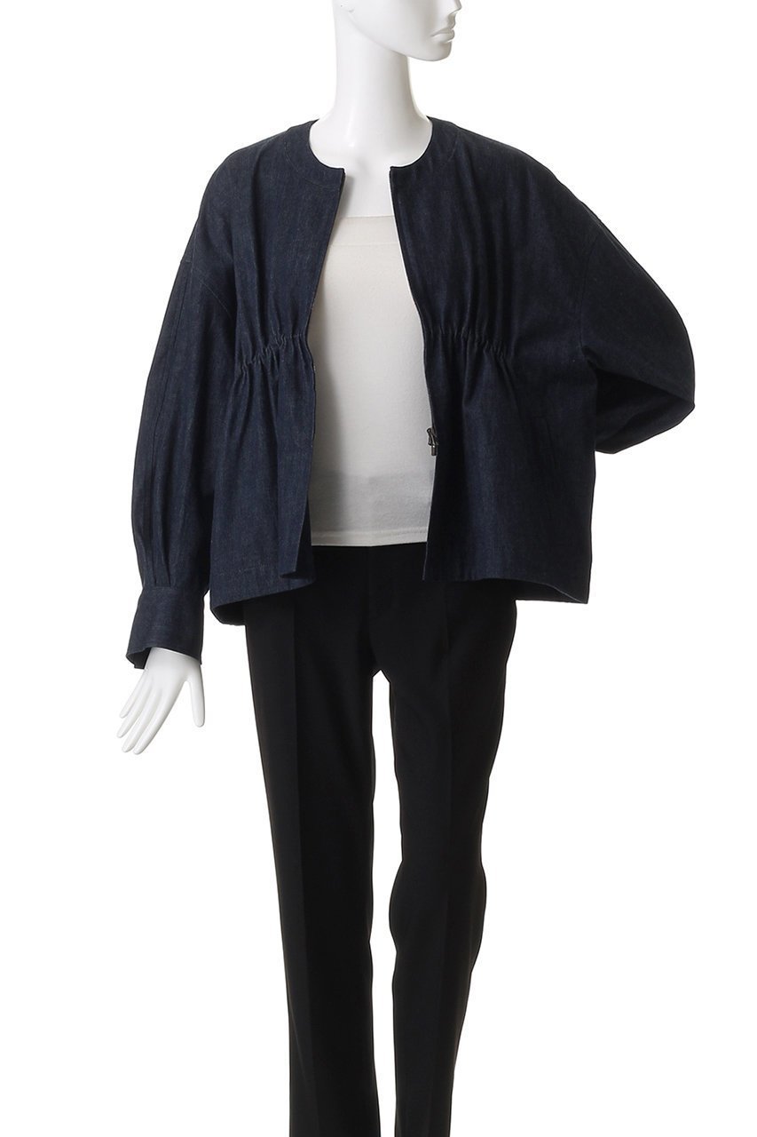 【エブール/ebure】の【店舗限定】スラブデニム ギャザージャケット 人気、トレンドファッション・服の通販 founy(ファニー) 　ファッション　Fashion　レディースファッション　Fashion for Women　アウター　Coat / Outerwear Collection　レディースジャケット・軽アウター　Jackets　ギャザー　Gathered, Ruffled　ショート　Short, Short Length　ジャケット　Jacket, Outerwear　デニム　Denim, Jeans Material　バランス　Balance, Style Balance　ボトム　Bottoms, Lower Wear　ワイド　Wide, Wide Fit　other-7|ID: prp329100004660066 ipo3291000000036134188
