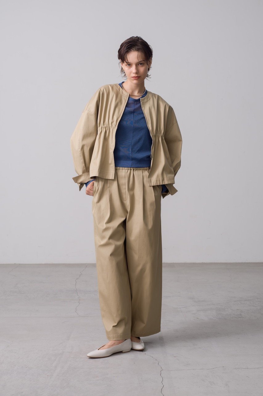 【エブール/ebure】の【店舗限定】ハイカウントチノ タックパンツ 人気、トレンドファッション・服の通販 founy(ファニー) ファッション Fashion レディースファッション Fashion for Women パンツ Pants & Trousers カットソー Cut and Sewn Top ギャザー Gathered, Ruffled シンプル Simple, Minimal ジャケット Jacket, Outerwear ワイド Wide, Wide Fit エレガント 上品 Elegant other-6|ID: prp329100004660068 ipo3291000000035492990