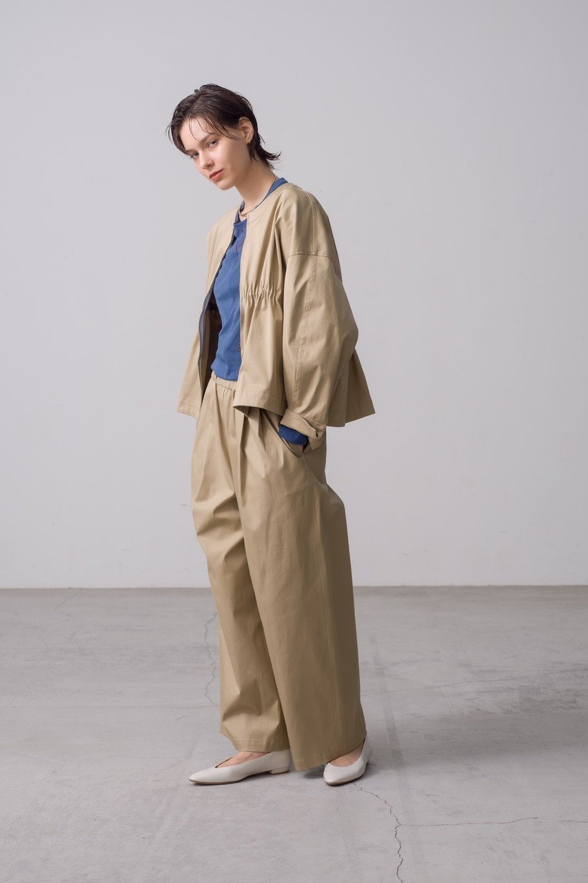 【エブール/ebure】の【店舗限定】ハイカウントチノ ギャザージャケット 人気、トレンドファッション・服の通販 founy(ファニー) 　ファッション　Fashion　レディースファッション　Fashion for Women　アウター　Coat / Outerwear Collection　レディースジャケット・軽アウター　Jackets　おすすめ　Recommended / Our Picks　ギャザー　Gathered, Ruffled　ジャケット　Jacket, Outerwear　バランス　Balance, Style Balance　ボトム　Bottoms, Lower Wear　other-8|ID: prp329100004660071 ipo3291000000035493003