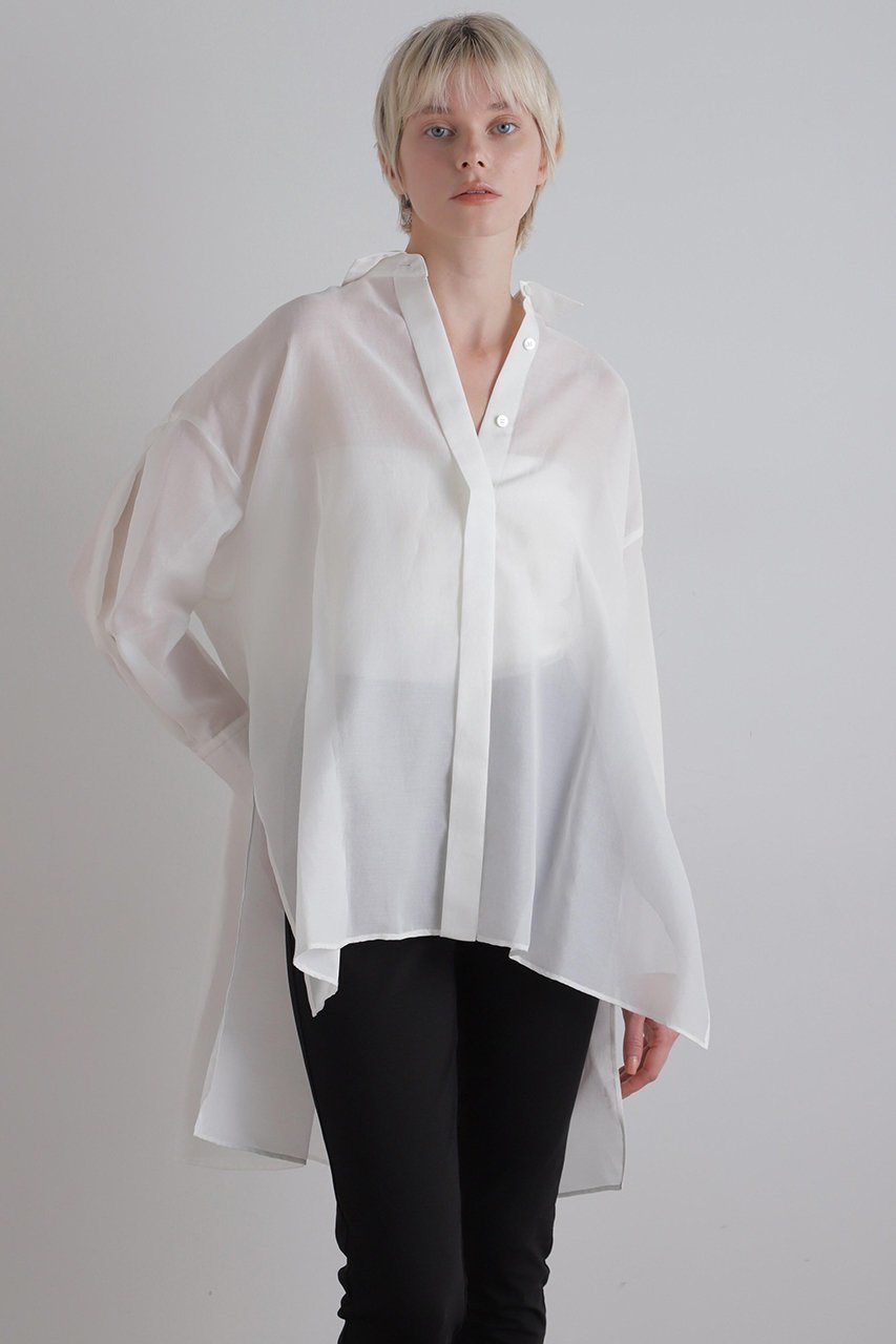 【ル フィル/LE PHIL】のシアーブラウス 人気、トレンドファッション・服の通販 founy(ファニー) 　ファッション　Fashion　レディースファッション　Fashion for Women　トップス・カットソー　Cut & Sew Tops　シャツ・ブラウス・オフィスカジュアル　Elegant Blouses & Button-Ups　おすすめ　Recommended / Our Picks　ギャザー　Gathered, Ruffled　シアー　Sheer, See-Through　スタンダード　Standard, Basic　スリット　Slit, Slit Detail　スリーブ　Sleeve, Long Sleeve / Short Sleeve　リラックス　Relax, Relaxed Fit　ロング　Long, Long-Length　 other-1|ID: prp329100004660138 ipo3291000000033725244