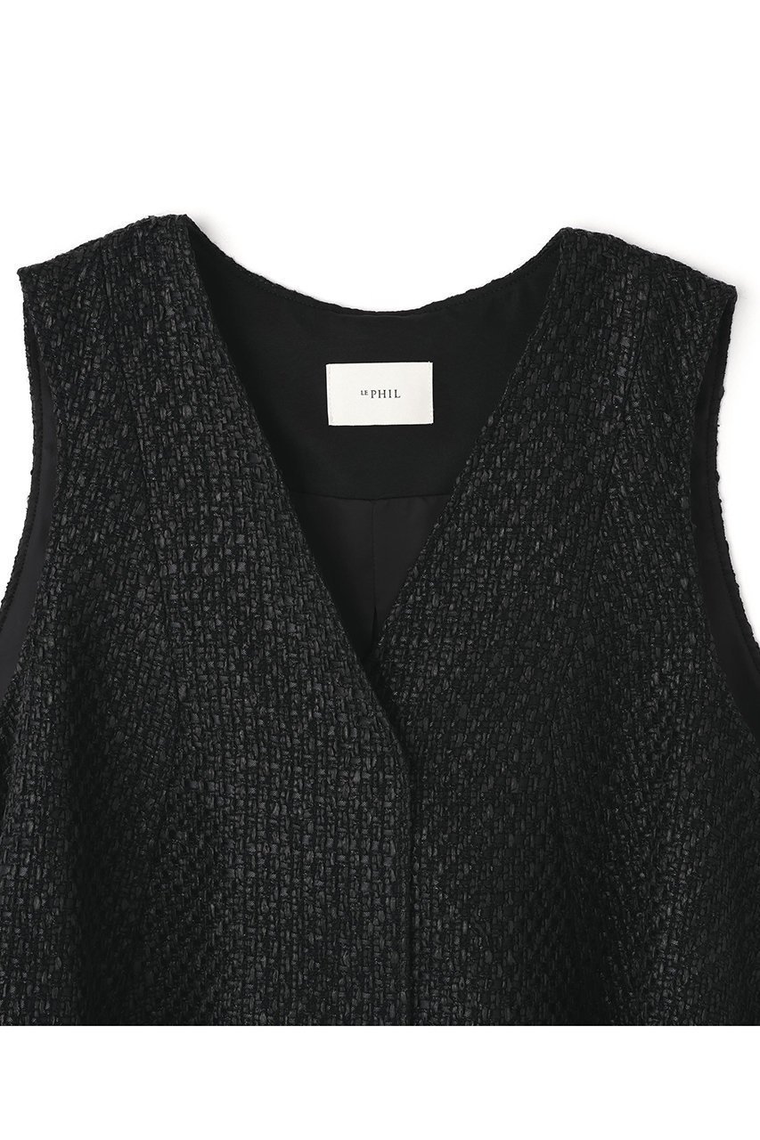 【ル フィル/LE PHIL】のLINTONツイード 人気、トレンドファッション・服の通販 founy(ファニー) 　ファッション　Fashion　レディースファッション　Fashion for Women　アウター　Coat / Outerwear Collection　レディースジャケット・軽アウター　Jackets　インナー　Innerwear　エレガント 上品　Elegant　ジャケット　Jacket, Outerwear　スタンダード　Standard, Basic　ツイード　Twill, Twill Weave　ノースリーブ　Sleeveless, No-Sleeve　フレア　Flare, Flared　ロング　Long, Long-Length　再入荷　Restock / Back in Stock　other-3|ID: prp329100004660151 ipo3291000000033725319