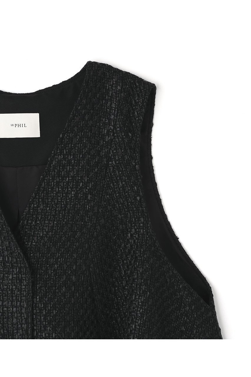 【ル フィル/LE PHIL】のLINTONツイード 人気、トレンドファッション・服の通販 founy(ファニー) 　ファッション　Fashion　レディースファッション　Fashion for Women　アウター　Coat / Outerwear Collection　レディースジャケット・軽アウター　Jackets　インナー　Innerwear　エレガント 上品　Elegant　ジャケット　Jacket, Outerwear　スタンダード　Standard, Basic　ツイード　Twill, Twill Weave　ノースリーブ　Sleeveless, No-Sleeve　フレア　Flare, Flared　ロング　Long, Long-Length　再入荷　Restock / Back in Stock　other-4|ID: prp329100004660151 ipo3291000000033725320