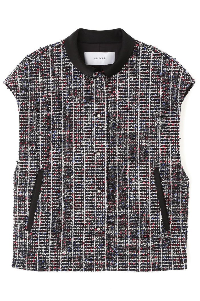 【アドーア/ADORE】のトリコロールツィードジャケット インテリア・キッズ・メンズ・レディースファッション・服の通販 founy(ファニー) https://founy.com/ ファッション Fashion レディースファッション Fashion for Women アウター Coat / Outerwear Collection レディースジャケット・軽アウター Jackets サテン Satin, Glossy Fabric ジャケット Jacket, Outerwear ツイード／ツィード Choker, Choker Necklace ツイード Twill, Twill Weave ミックス Mix, Mixed Style ルーズ Loose, Oversized 再入荷 Restock / Back in Stock |ID: prp329100004660153 ipo3291000000033725326