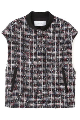 【アドーア/ADORE】のトリコロールツィードジャケット 人気、トレンドファッション・服の通販 founy(ファニー) ファッション Fashion レディースファッション Fashion for Women アウター Coat / Outerwear Collection レディースジャケット・軽アウター Jackets サテン Satin, Glossy Fabric ジャケット Jacket, Outerwear ツイード／ツィード Choker, Choker Necklace ツイード Twill, Twill Weave ミックス Mix, Mixed Style ルーズ Loose, Oversized 再入荷 Restock / Back in Stock |ID:prp329100004660153