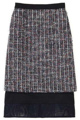 【アドーア/ADORE】 トリコロールツィードスカート人気、トレンドファッション・服の通販 founy(ファニー) ファッション Fashion レディースファッション Fashion for Women スカート Skirts ロングスカート Long Skirts / Maxi & Midi Skirts サテン Satin, Glossy Fabric シンプル Simple, Minimal ジャケット Jacket, Outerwear セットアップ Set-Up, Coordinated Outfit ツイード／ツィード Choker, Choker Necklace ツイード Twill, Twill Weave ロング Long, Long-Length エレガント 上品 Elegant 再入荷 Restock / Back in Stock |ID:prp329100004660174