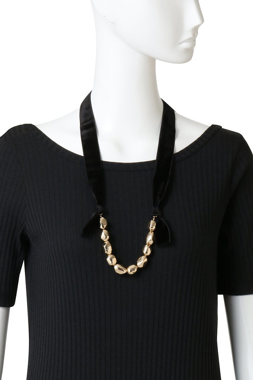 【ランバン オン ブルー/LANVIN en Bleu】のベルベットリボンメタルネックレス 人気、トレンドファッション・服の通販 founy(ファニー) 　ファッション　Fashion　レディースファッション　Fashion for Women　ジュエリー　Jewelry　ネックレス　Necklaces & Pendants　チェーン　Chain, Chain Strap　ドッキング　Docking, Mixed Material　ネックレス　Necklace, Pendant Necklace　ベルベット　Velvet, Velvety　リボン　Ribbon, Bow　ロング　Long, Long-Length　other-2|ID: prp329100004664766 ipo3291000000035784014