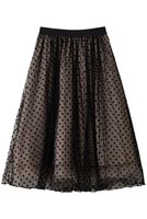 【コルコバード/CORCOVADO】のチュールドットフロッキースカート 人気、トレンドファッション・服の通販 founy(ファニー) ファッション Fashion レディースファッション Fashion for Women スカート Skirts ケミカル Chemical, Chemical Wash チュール Tulip, Tulip Motif ドット Polka Dot, Dot Pattern プリント Print, Printed Pattern レース Lace, Lace Fabric 人気 Popular, Best Seller 定番 Standard, Basic Item |ID:prp329100004664778