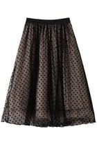 【コルコバード/CORCOVADO】のチュールドットフロッキースカート ブラック|ID: prp329100004664778 ipo3291000000035948061