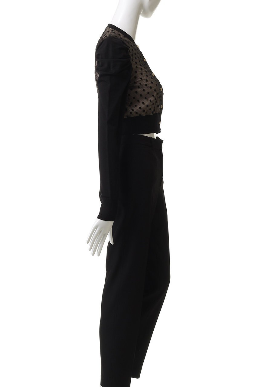 【コルコバード/CORCOVADO】のチュールドットフロッキーカーディガン 人気、トレンドファッション・服の通販 founy(ファニー) 　ファッション　Fashion　レディースファッション　Fashion for Women　トップス・カットソー　Cut & Sew Tops　ニット　Knit Tops & Sweaters　カーディガン・羽織り　Layered Style Cardigans　2025年　2025　2025-2026秋冬・A/W　Autumn/Winter 2025–26 AW25–26　カーディガン　Cardigan, Knitwear　ケミカル　Chemical, Chemical Wash　コンパクト　Compact, Small Size　チュール　Tulip, Tulip Motif　ドット　Polka Dot, Dot Pattern　プリント　Print, Printed Pattern　レース　Lace, Lace Fabric　人気　Popular, Best Seller　定番　Standard, Basic Item　A/W・秋冬　Autumn/Winter　other-3|ID: prp329100004664779 ipo3291000000033743873