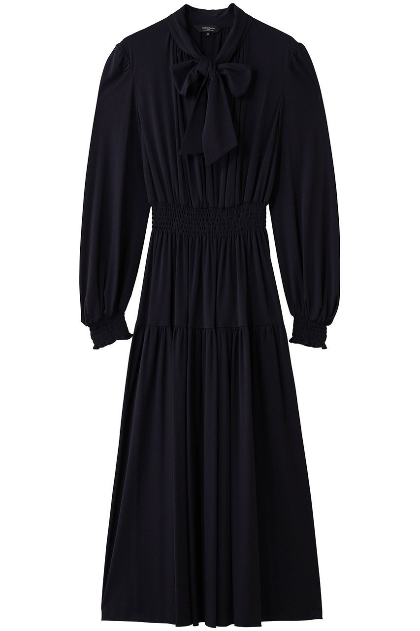 【コルコバード/CORCOVADO】のボウタイリボンドレス インテリア・キッズ・メンズ・レディースファッション・服の通販 founy(ファニー) 　ファッション　Fashion　レディースファッション　Fashion for Women　ワンピース　Dresses　フォーマル・パーティードレス・結婚式用ドレス　Elegant & Casual Dresses　チュニック　Tunic Tops & Dresses　2025年　2025　2025-2026秋冬・A/W　Autumn/Winter 2025–26 AW25–26　ギャザー　Gathered, Ruffled　シューズ　Shoes, Footwear　スニーカー　Sneakers, Trainers　チュニック　Tunic, Long Top　バレエ　Ballet, Ballet Style　リラックス　Relax, Relaxed Fit　人気　Popular, Best Seller　A/W・秋冬　Autumn/Winter　ネイビー|ID: prp329100004664783 ipo3291000000033743901
