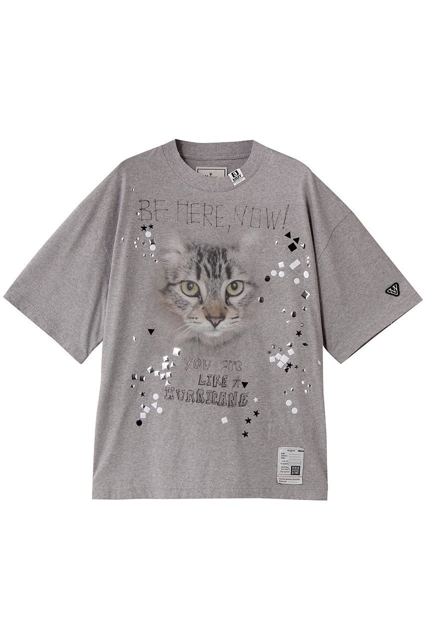 【メゾン ミハラヤスヒロ/Maison MIHARA YASUHIRO】のEMBELLISHED DISTRESSED Tシャツ インテリア・キッズ・メンズ・レディースファッション・服の通販 founy(ファニー) 　ファッション　Fashion　レディースファッション　Fashion for Women　トップス・カットソー　Cut & Sew Tops　シャツ・ブラウス・オフィスカジュアル　Elegant Blouses & Button-Ups　ロングTシャツ・Tシャツ　Longline T-Shirts & Tees　カットソー・ベーシックTシャツ　Cut-and-Sewn Tops / Stretch Tees & Basics　ショート　Short, Short Length　シンプル　Simple, Minimal　ストーン　Stone, Gem-Like　スリーブ　Sleeve, Long Sleeve / Short Sleeve　ダメージ　Distressed, Destroyed　フロント　Front, Front Design　ボトム　Bottoms, Lower Wear　グレー|ID: prp329100004664795 ipo3291000000035948092