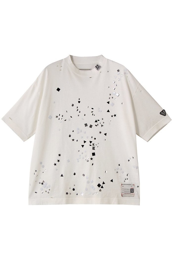【メゾン ミハラヤスヒロ/Maison MIHARA YASUHIRO】のEMBELLISHED DISTRESSED Tシャツ インテリア・キッズ・メンズ・レディースファッション・服の通販 founy(ファニー) https://founy.com/ ファッション Fashion レディースファッション Fashion for Women トップス・カットソー Cut & Sew Tops シャツ・ブラウス・オフィスカジュアル Elegant Blouses & Button-Ups ロングTシャツ・Tシャツ Longline T-Shirts & Tees カットソー・ベーシックTシャツ Cut-and-Sewn Tops / Stretch Tees & Basics ショート Short, Short Length ストーン Stone, Gem-Like スリーブ Sleeve, Long Sleeve / Short Sleeve ダメージ Distressed, Destroyed |ID: prp329100004664797 ipo3291000000035694821