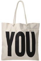 【キャサリンハムネット/KATHARINE HAMNETT LONDON】の【UNISEX】【KATHARINE HAMNETT×HYAKU】コラボレーションスローガン トートバッグ オフホワイト(YOU)|ID: prp329100004664799 ipo3291000000035694830
