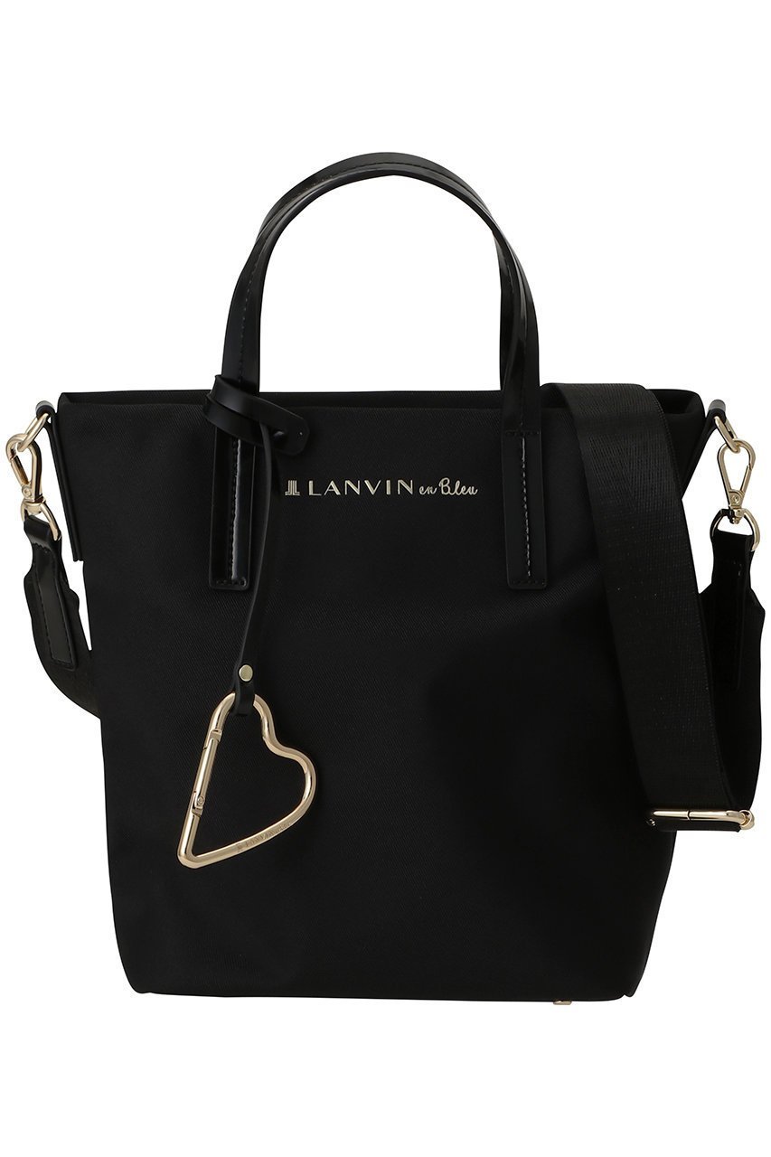 【ランバン オン ブルー/LANVIN en Bleu】のマルク ハートカラビナ小トート 484211 インテリア・キッズ・メンズ・レディースファッション・服の通販 founy(ファニー) 　ファッション　Fashion　レディースファッション　Fashion for Women　バッグ　Bags　シンプル　Simple, Minimal　モチーフ　Motif, Design Theme　エレガント 上品　Elegant　ブラック|ID: prp329100004664815 ipo3291000000036128170